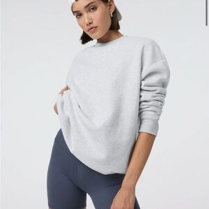 Vuori Restore Oversized Crew Sweatshirt Pale Grey Heather Medium